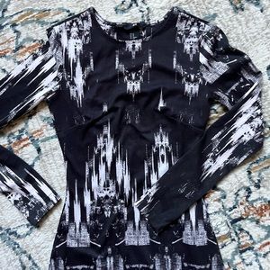 Artsy body con dress